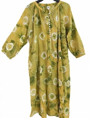 Par & Escala Marta Dress Midi 100% Cotton, 3/4 Length Sleeves